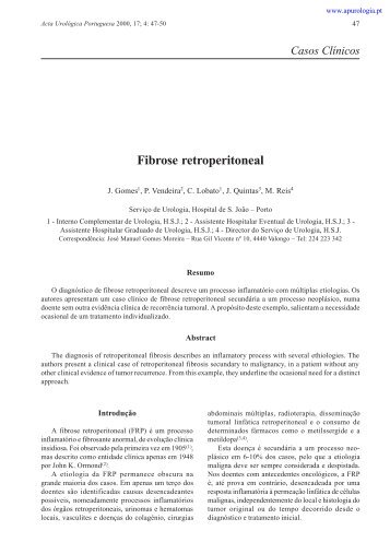 Fibrose retroperitoneal - Associação Portuguesa de Urologia