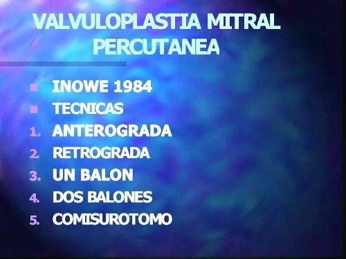 Valvuloplastia - Cardiología Clínica El Salvador