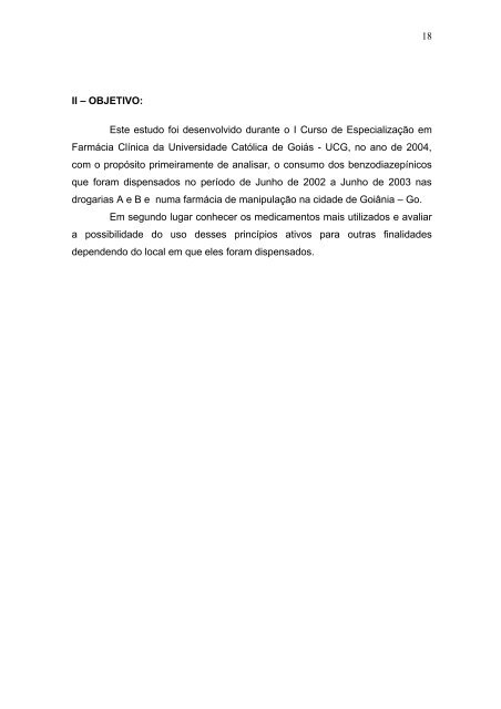 Estudo Comparativo do Consumo de Benzodiazepínicos entre ... - Ucg