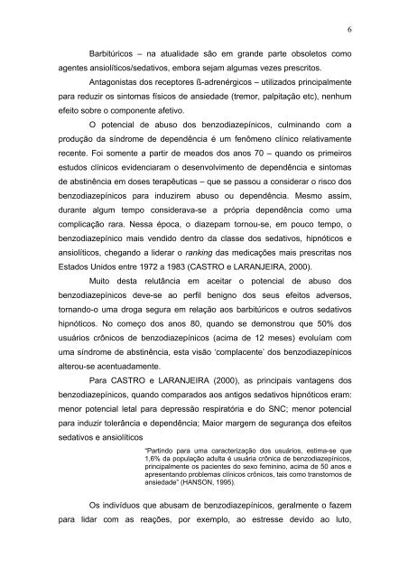 Estudo Comparativo do Consumo de Benzodiazepínicos entre ... - Ucg