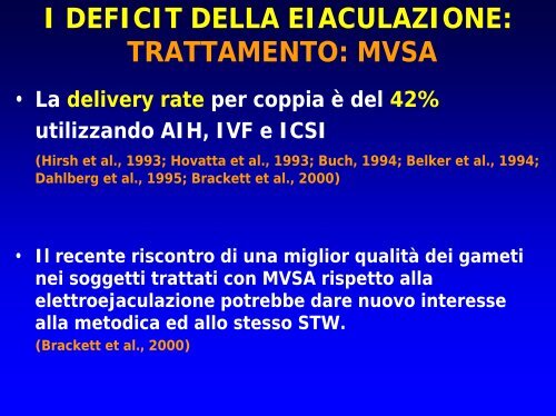 I DEFICIT DELLA EIACULAZIONE