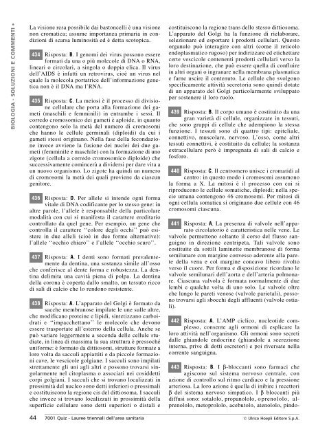 Download Commenti Biologia - Hoepli Test