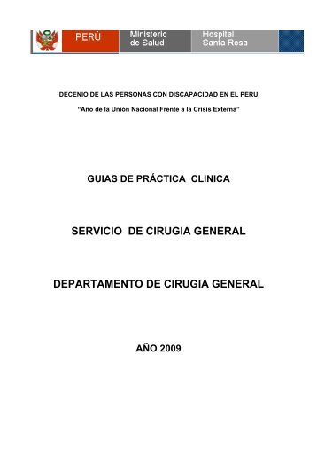 SERVICIO DE CIRUGIA GENERAL DEPARTAMENTO DE CIRUGIA ...