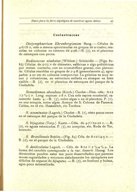Datos para la flora algológica de nuestras aguas dulces - Jolube ...