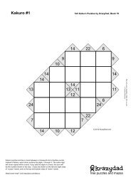 5x5 Kakuro Puzzles by KrazyDad, Book 79