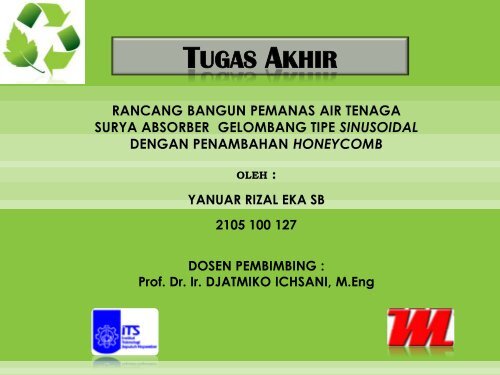 Rancang Bangun Pemanas Air Tenaga Surya Absorber Digilib Its Rancang Bangun Pemanas Air Tenaga Surya Absorber Digilib Its