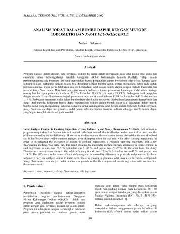 analisis iodat dalam bumbu dapur dengan metode iodometri dan x ...