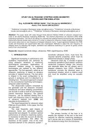 STUDY ON ULTRASONIC STEPPED HORN GEOMETRY - Revtn.ro