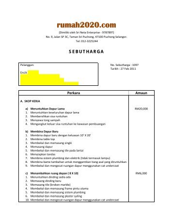 garis panduan tambahan dan ubahsuai rumah  kediaman MPSJ