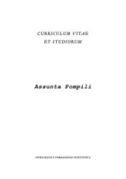 Assunta Pompili - Lettere e filosofia - Università degli Studi dell'Aquila