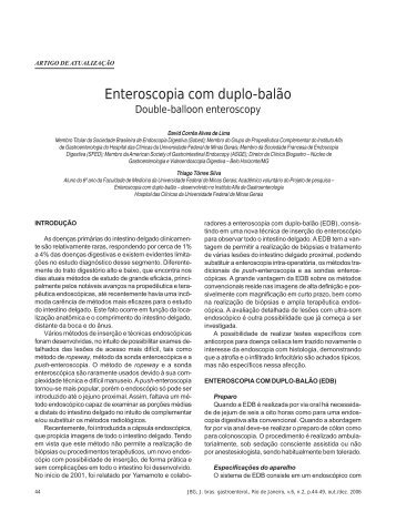 JBG 2 - 2006 - Enteroscopia com Duplo Balao.p65 - Sociedade de ...