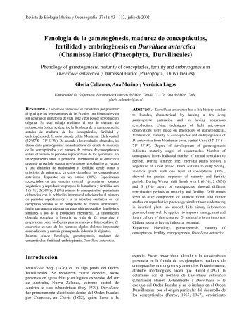 Fenología de la gametogénesis, madurez de ... - SciELO