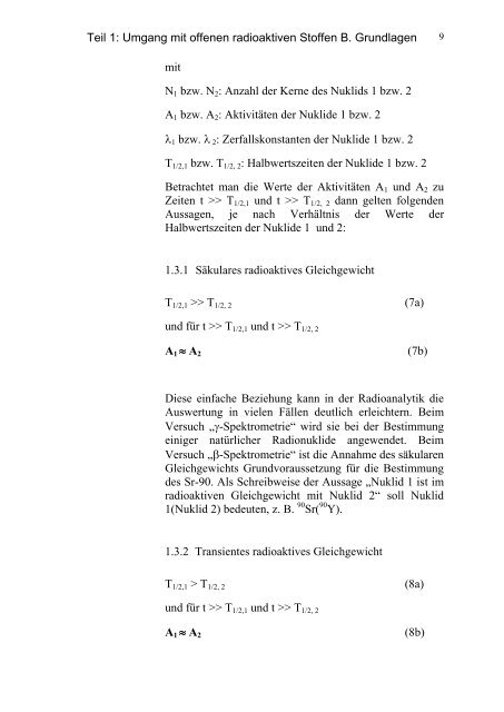 Umgang mit offenen radioaktiven Stoffen - Universität Regensburg