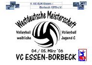 Programmheft - VC Essen-Borbeck