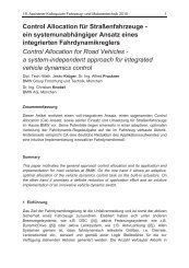 Control Allocation für Straßenfahrzeuge - Aachener Kolloquium