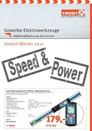 Herbst/Winter 2011 Gewerbe-Elektrowerkzeuge - Trost