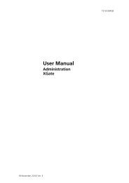 XGate Administration User Manual, TD 92364GB