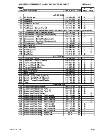 09 EC 1406 1806 B1 series - Ice-O-Matic