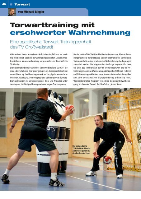 Torwarttraining mit erschwerter Wahrnehmung - AIR-BODY® by ...