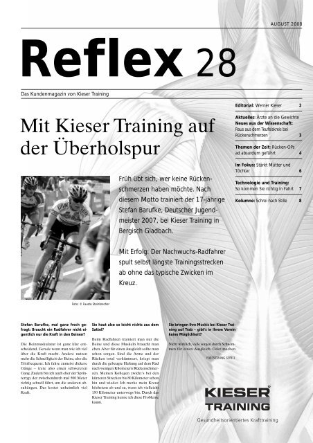Mit Kieser Training auf der Überholspur - Reflex - Kieser Training