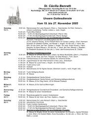Unsere Gottesdienste Vom 19. bis 27. November 2005 - Katholische ...