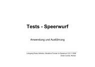 Speer-Tests Dunkel - Speerschule