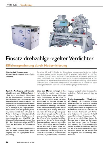 Einsatz drehzahlgeregelter Verdichter - Bauverlag