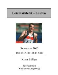 Leichtathletik - Laufen - Sportzentrum Universität Augsburg