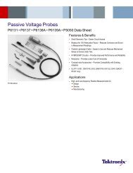 Passive Voltage Probes - P6131, P6137, P6138A, P6139A, P5050