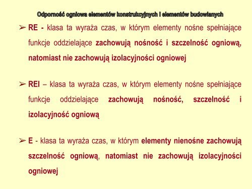 Klasyfikacja ogniowa wyrobów budowlanych i ... - Teresa Rucińska