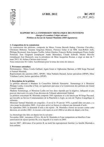 Rapport de la commission (11_PET_082) - Jacqueline Rostan