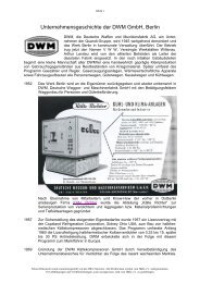 Unternehmensgeschichte der DWM GmbH, Berlin