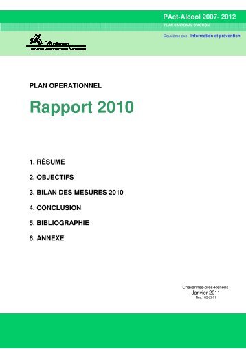 Rapport 2010 plan op final 2 _ano_ - Canton de Vaud