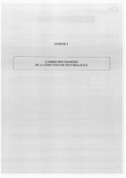 cahier des charges de la fonction de psychologue - Canton de Vaud