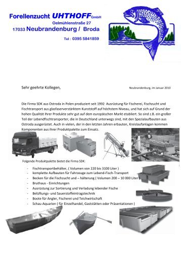 Forellenzucht UHTHOFFGmbH 17033 Neubrandenburg / Broda