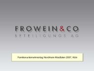 FROWEIN & CO. Beteiligungs AG - Convent