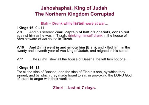 Jehoshaphat, King of Judah - Christadelphian Studies
