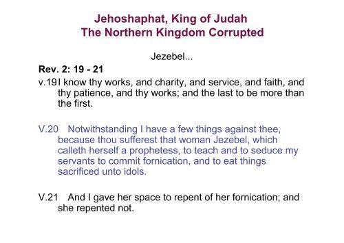 Jehoshaphat, King of Judah - Christadelphian Studies