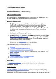 Vergaberichtlinien für geförderte Mietwohnungen in Wien