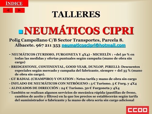 Guía de servicios para afiliados y afiliadas a CCOO