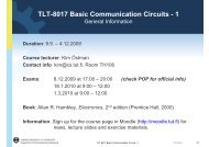 TLT-8017 Basic Communication Circuits - 1