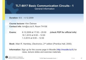 TLT-8017 Basic Communication Circuits - 1