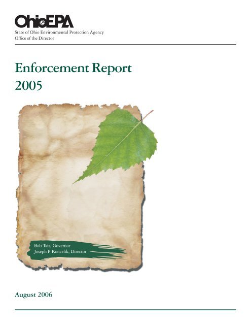 Enforcement Report 2.pmd - Ohio EPA