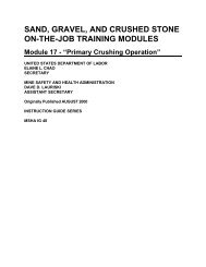 sand, gravel, and crushed stone on-the-job training modules