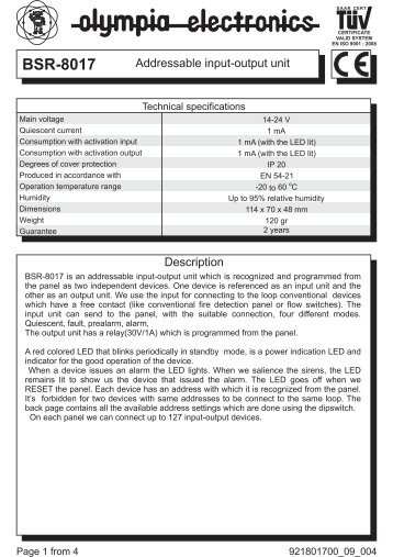 BSR-8017 - Olympia-electronics