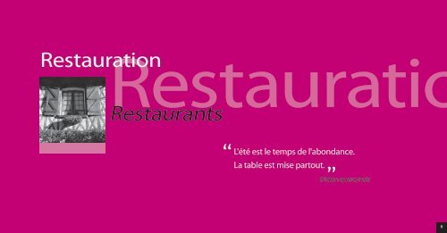 restaurants - Pays Midi-Quercy