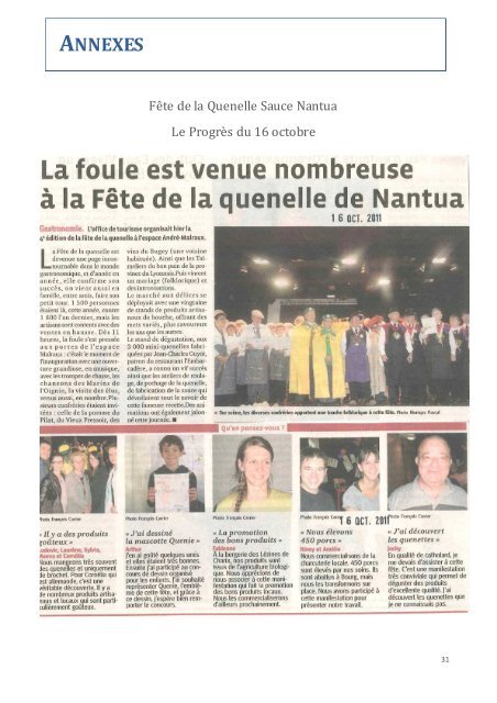 RAPPORT AG 2011 - Office de Tourisme du Pays de Nantua