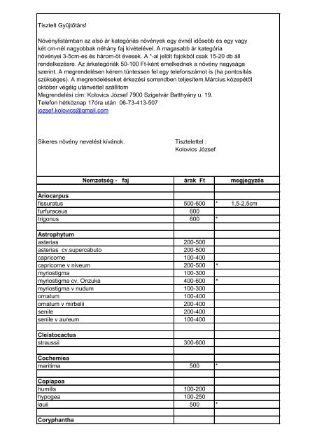 Kolovics József növénylistája (pdf)