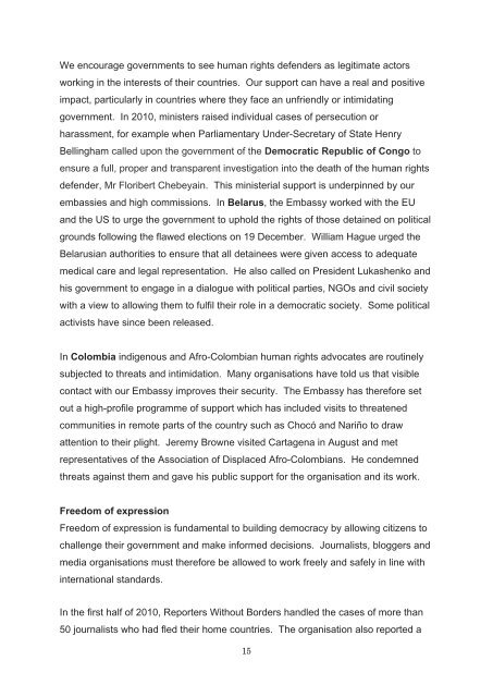 Human Rights and Democracy - Official Documents