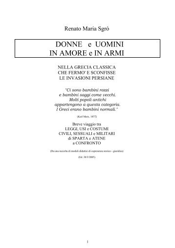 Uomini e donne in amore e in armi nella Grecia ... - disan altervista